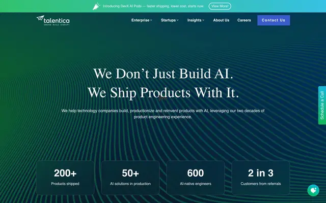 Talentica Software (I) Pvt. Ltd website