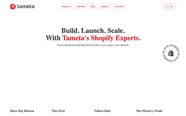 Tameta Tech website