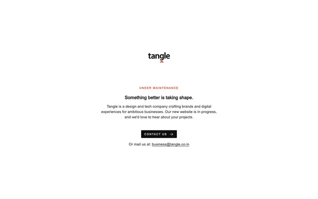 Tangle - Digital Product & Technology Company website