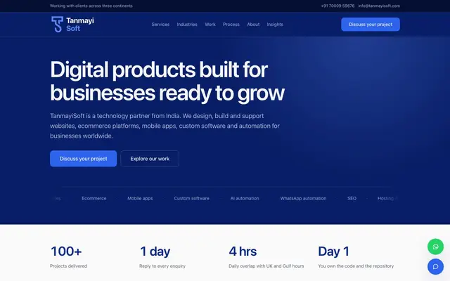 TanmayiSoft website