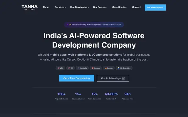 Tanna Infotech | AI-Powered Software & Mobile App… website