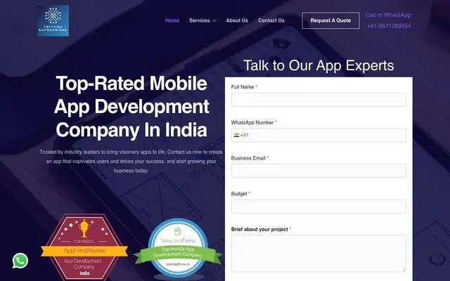 Tattvam Enterprises - Mobile App Development Company and Digital Marketing Agency website