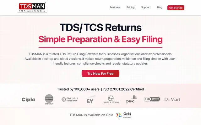 TDSMAN Software website