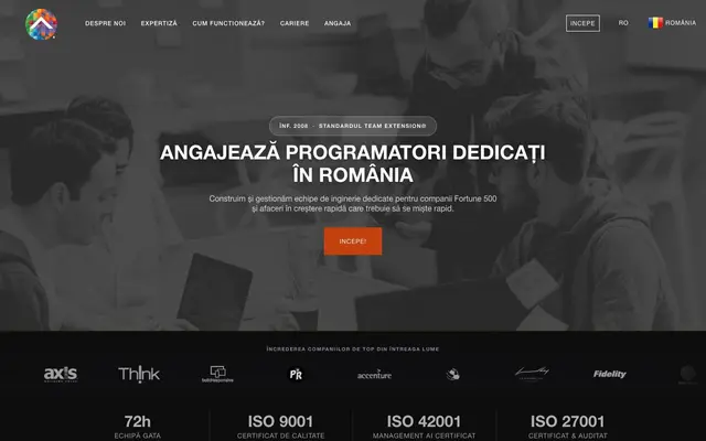 Team Extension SRL website