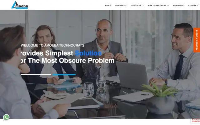 Amoeba Technocrats (Best Website Design Company in Delhi NCR) website
