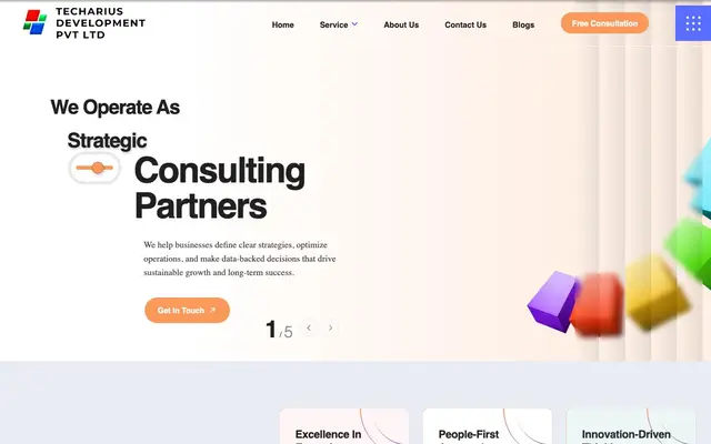 Techarius Development website