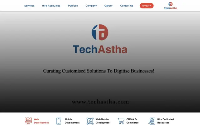 Tech Astha - Software & Web Development Company website