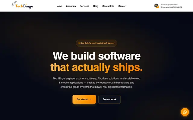 TechBinge India website