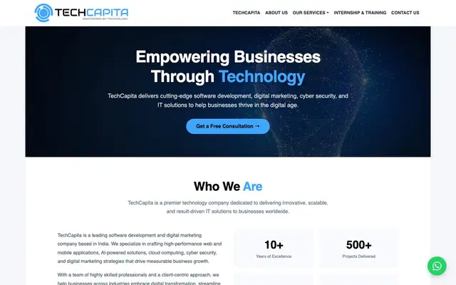 TechCapita - Web Designing and Digital Marketing website