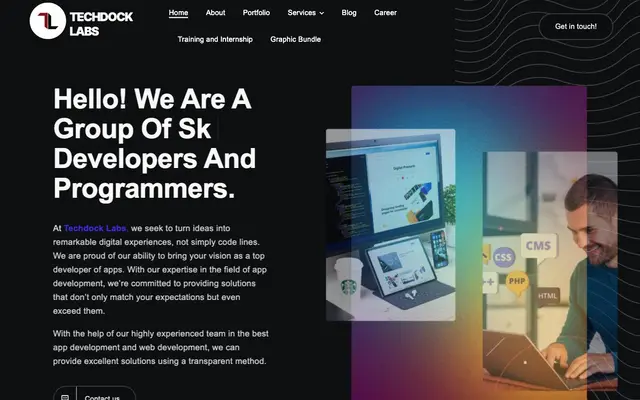 Techdock Labs website