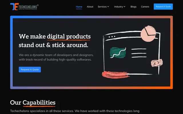 Techechelons Infosolutions Pvt ltd website