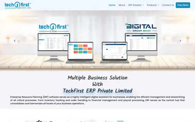 TechFirst ERP Private Limited website