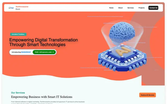 Techhnnessine Bharat Software Company and IT… website