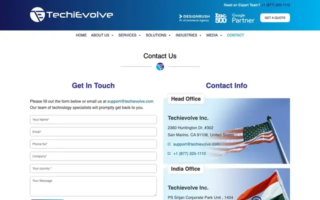 Techievolve ( Branch ) website