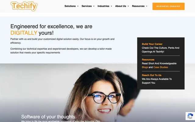 Techify Solutions Pvt Ltd website