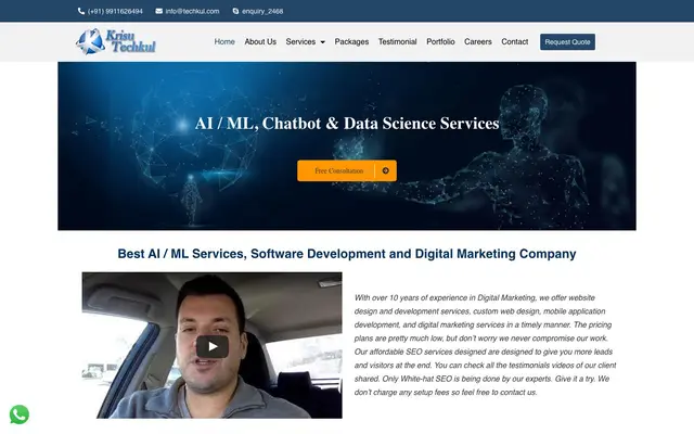 Krisu Techkul Private Limited website