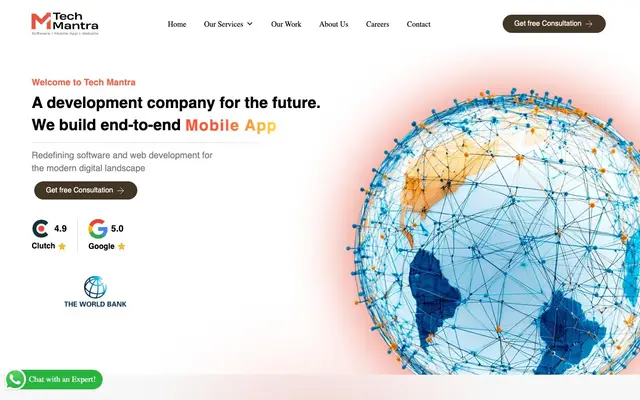 Tech Mantra Softwares website