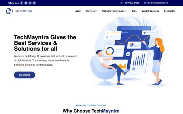 TechMayntra IT Solutions website