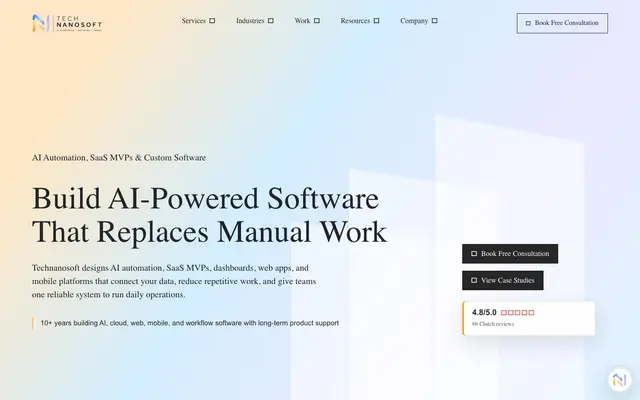 Technanosoft Technologies website