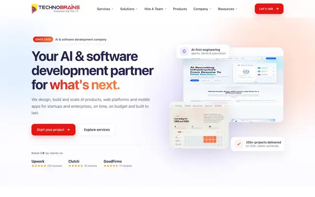 TechnoBrains Business Solutions website