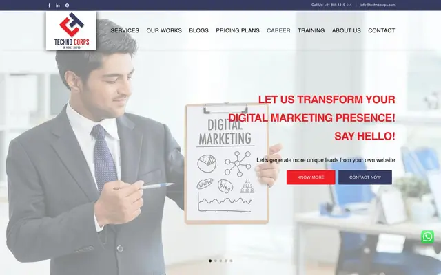Techno Corps Digital Marketing agency Bangalore website