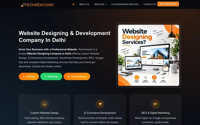 Technoiconic - Web Design Company in Delhi website