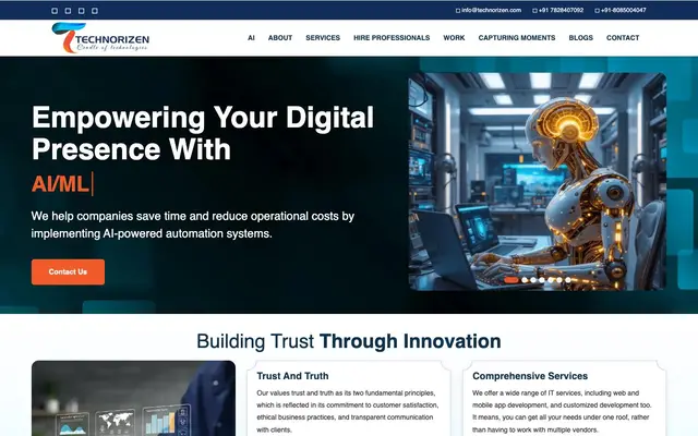 Technorizen Software Solution website
