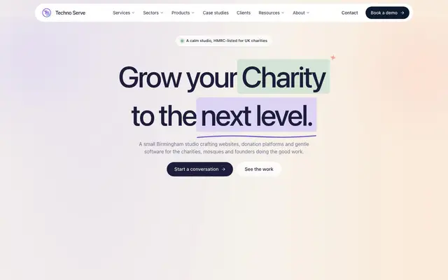 Techno Serve Software Solutions website
