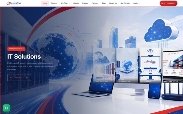 Technotym - Solutions website
