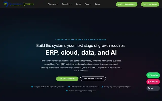 Techonomy Systems India Pvt Ltd - AI-led Software Development Company website