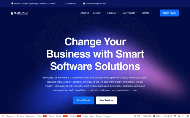 Techpanda IT Services website