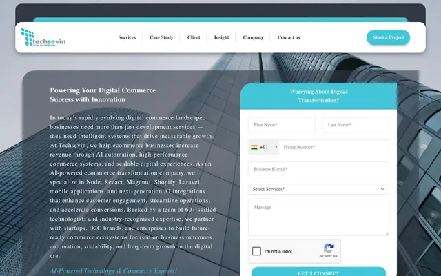Techsevin Solution LLP website