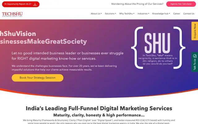 TechShu Digital Pvt Ltd website