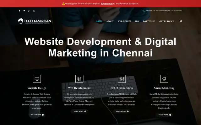 Tech Tamizhan - Website Development & Digital Marketing Company website