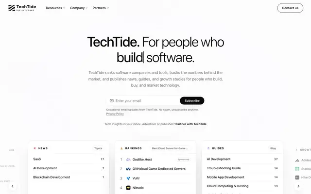 TechTide Solutions website