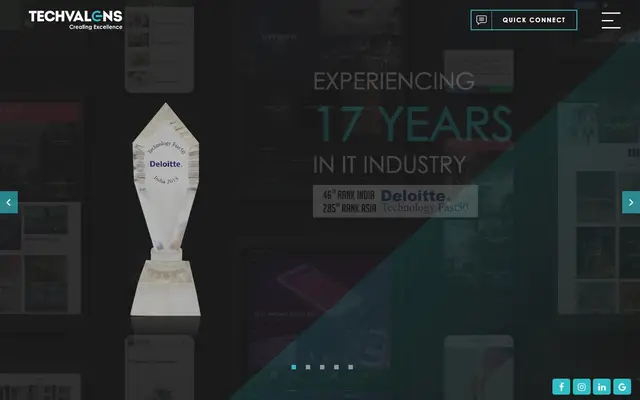 Techvalens Software Systems website