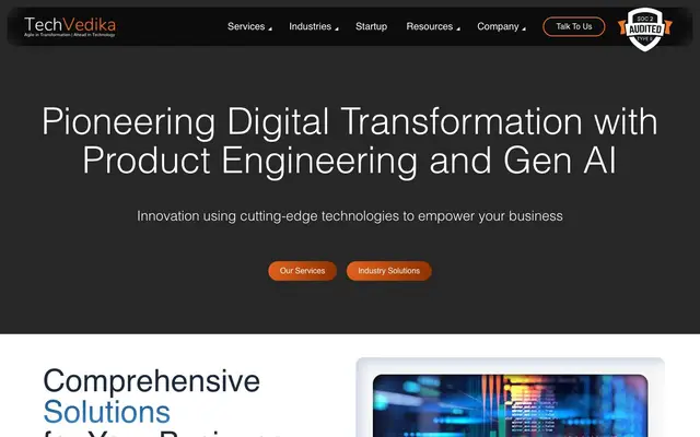 Tech Vedika Software Pvt Ltd website