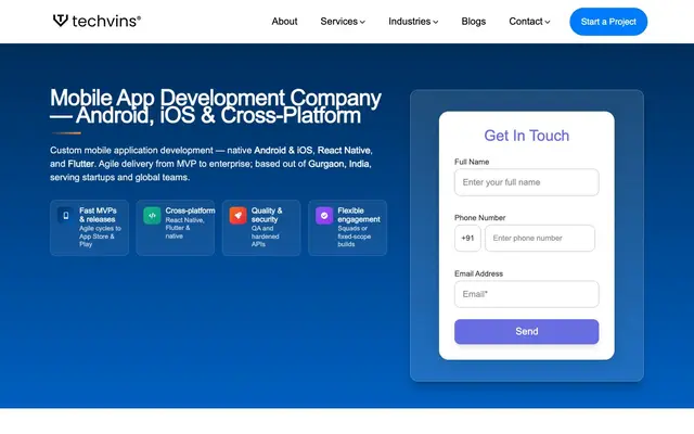 Techvins website