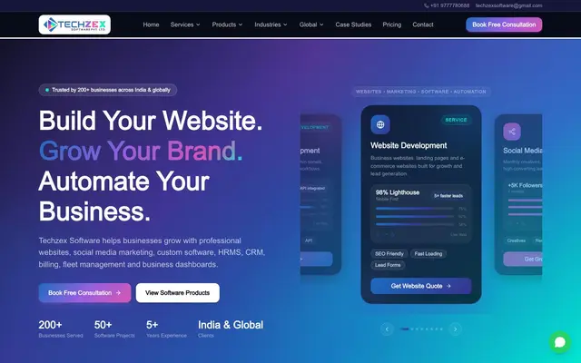 Techzex Software Private Limited website