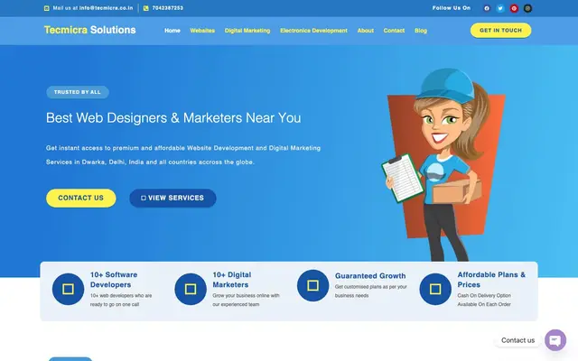 Tecmicra Solutions website