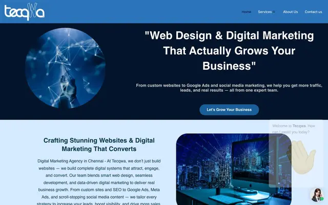 Tecqwa - Digital Marketing & Web Designing Agency website