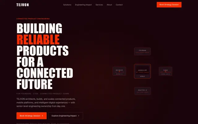 TEJVON Technologies Pvt. Ltd. website