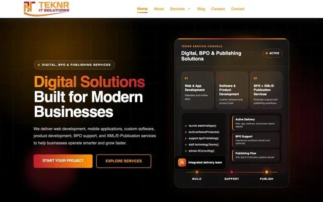 TEKNR IT SOLUTIONS website