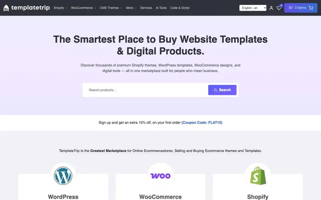 TemplateTrip website