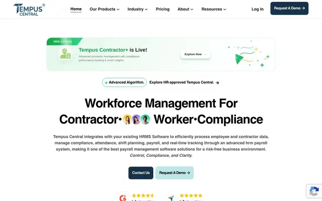 Tempus Central - Workforce Management System website