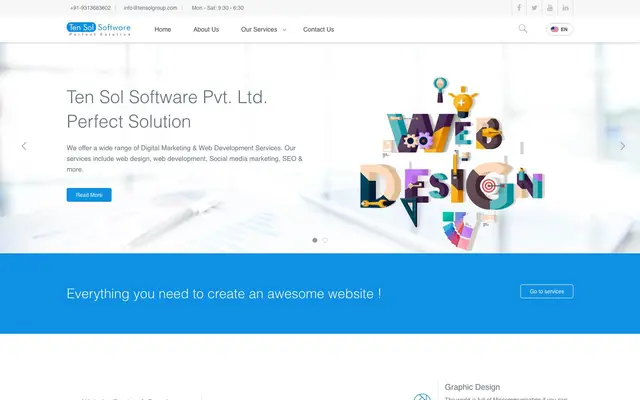 Ten Sol Software Pvt. Ltd. website
