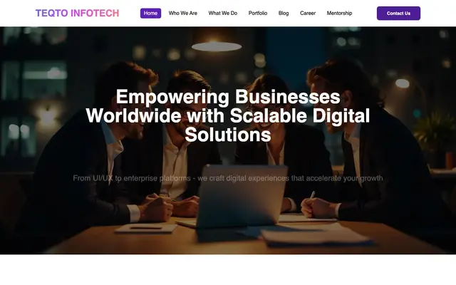 Teqto Infotech – AI Automation, Web Development & Digital Solutions website