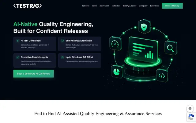 Testrig Technologies - QA & Software Testing Company website
