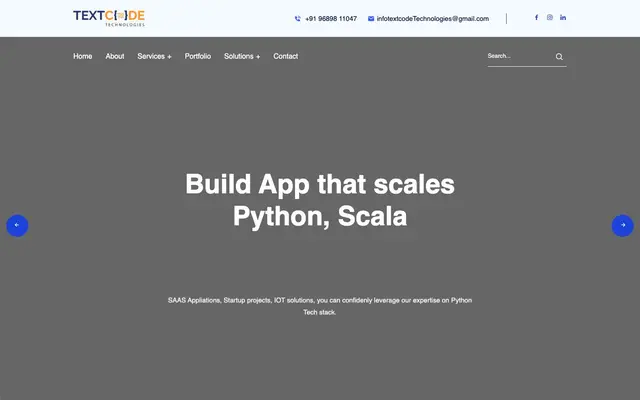 Textcode Technologies website