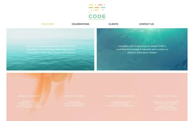 CODE Design and Communications Studio website